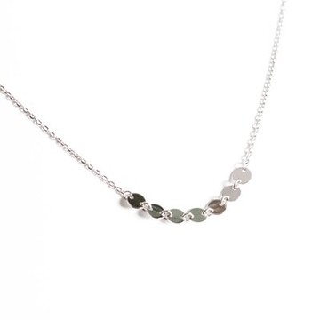 925純銀項鍊圓片吊墜-時尚個性清新俏麗女配件73qr81【獨家進口】【米蘭精品】