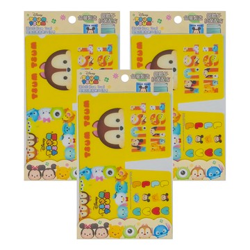 Disney 迪士尼 TSUM TSUM 隨身收納夾 3個  1組