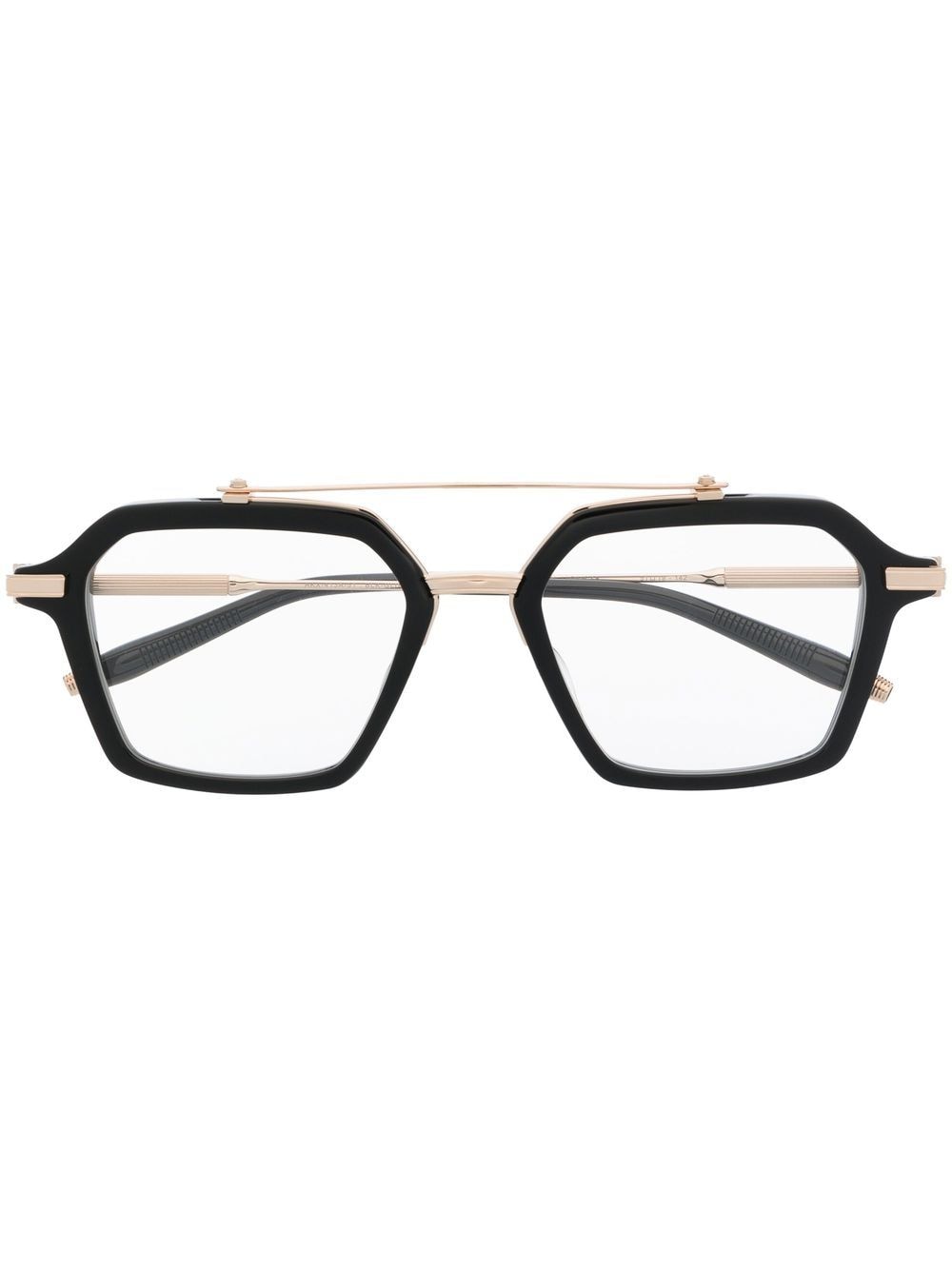 Akoni - square-frame glasses - unisex - Metal (Other)/Acetate - 51 - Black