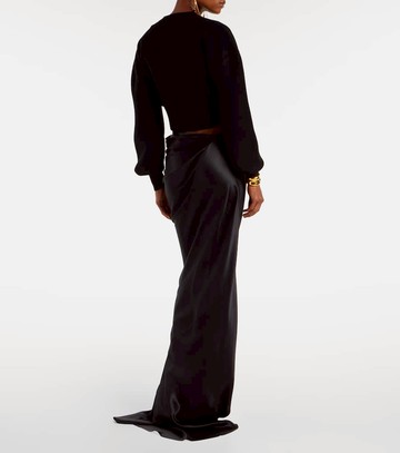 Tom Ford Asymmetric silk satin maxi skirt