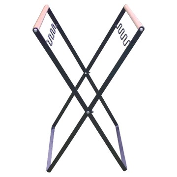 TREEWalker 木柄鐵藝折疊垃圾架  1個  黑色