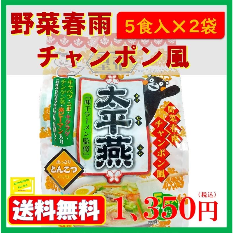 野菜春雨チャンポン風　1袋5食入りを2袋　春雨　はるさめ　太平燕　タイピーエン　熊本　とんこつ