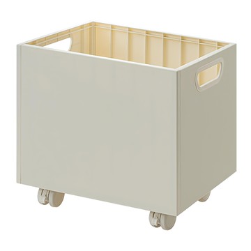 無印風 桌下可移動整理箱  1個  白色  32 x 24 x 25cm