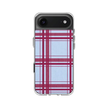 iPhone Air Clear Case（相機按鈕） 透明 - Pattern Play - 高地格紋