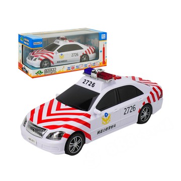 888ezgo 1:18 台灣配音紅白國道警車(可錄音+警車音效+音樂+車燈亮)(摩輪手推超會跑)(8711)