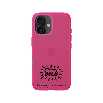 iPhone 16 Clear 粉漾桃 - Keith Haring - 發光的嬰兒®