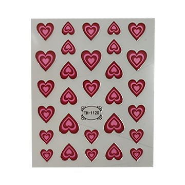 立體款美甲裝飾貼紙 85*100mm  TH-1120  愛心圖案  3個