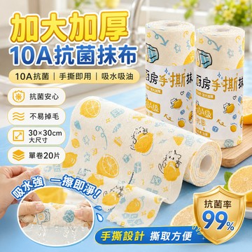 隔日達 10A抗菌手撕抹布 可撕周抛抹布 周抛抹布 吸水吸油洗碗巾 拋棄式抹布 廚房抹布 抽取式抹布 懶人抹布 抗菌抹布