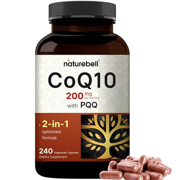 美國代購！原裝正品NatureBell CoQ10泛醇200mg含PQQ高吸收輔酶Q10240粒
