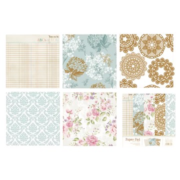 德德小品集 舊時光素材紙 Set 10枚 152mmx152mm  D款 多色  2包