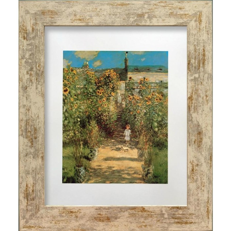 クロード・モネ ヴェトゥイユに咲く花 額縁 アート インテリア