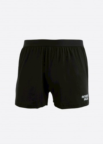 男款_Newtro Street．不開襟純棉寬鬆四角內褲(黑-點陣AH)