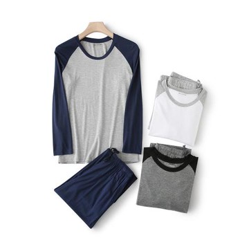 睡衣男夏季舒服日系簡約短褲夏天薄圓領套頭男士莫代爾短袖家居服