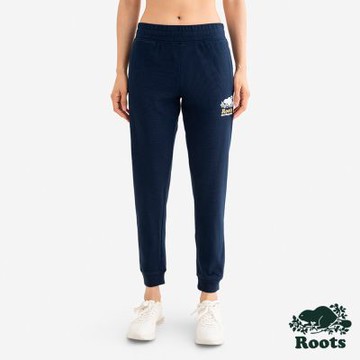 Roots女裝- MODERN CLASSIC SLIM 棉褲-深藍色