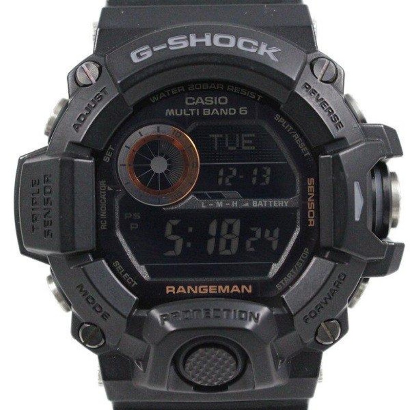 カシオ G-SHOCK レンジマン ソーラー電波 メンズ 腕時計 ブラック