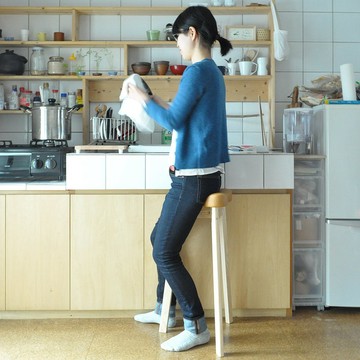 廚房凳子 Matami SH670【木架】自然【張】合成革駝色
