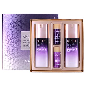 TONYMOLY BIO EX 胜肽活膚保濕水乳 4件組 男士抗皺亮白護膚套裝  1組