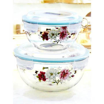 韓國保鮮盒微波爐專用加熱飯盒耐熱玻璃碗上班族便當盒冰箱收納