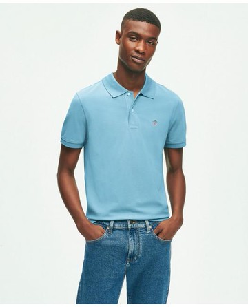 Brooks Brothers Men's Golden Fleece Stretch Supima Polo Shirt | Adriatic Blue | Size XS