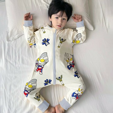 兒童睡袋純棉春秋季防踢被男童寶寶連體睡衣中大童夏季薄款防著涼鑫弘-萌寶童裝可開發票