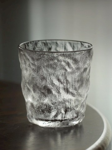 玻璃杯日系家用水杯簡約ins風果汁杯加厚啤酒杯大口錘紋加厚杯子