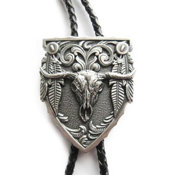 【米蘭精品】Bolo tie波洛領帶-鍍古銀牛頭造型美式領帶男配件74gx39