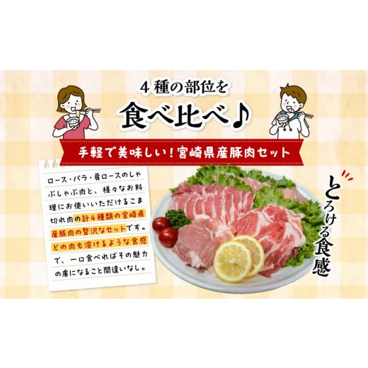 ふるさと納税 宮崎県 宮崎市 宮崎県産豚しゃぶセット 合計4kg_M201-017