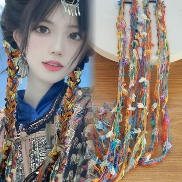 臺灣出貨敦煌飛天系列古風漢服髮飾敦煌飛天配色頭飾民族風異域風辮子頭繩
