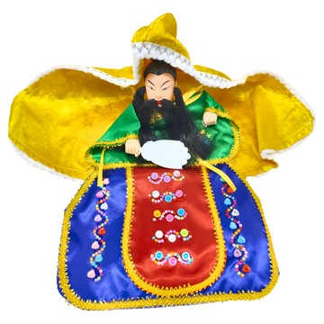 A-ONE 匯旺 披風傳統布袋戲偶 (純戲偶) AE-TBT16  劉備 黃色 + 藍色  1個