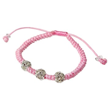 晶鑽貴人 手鍊  粉紅色  16cm