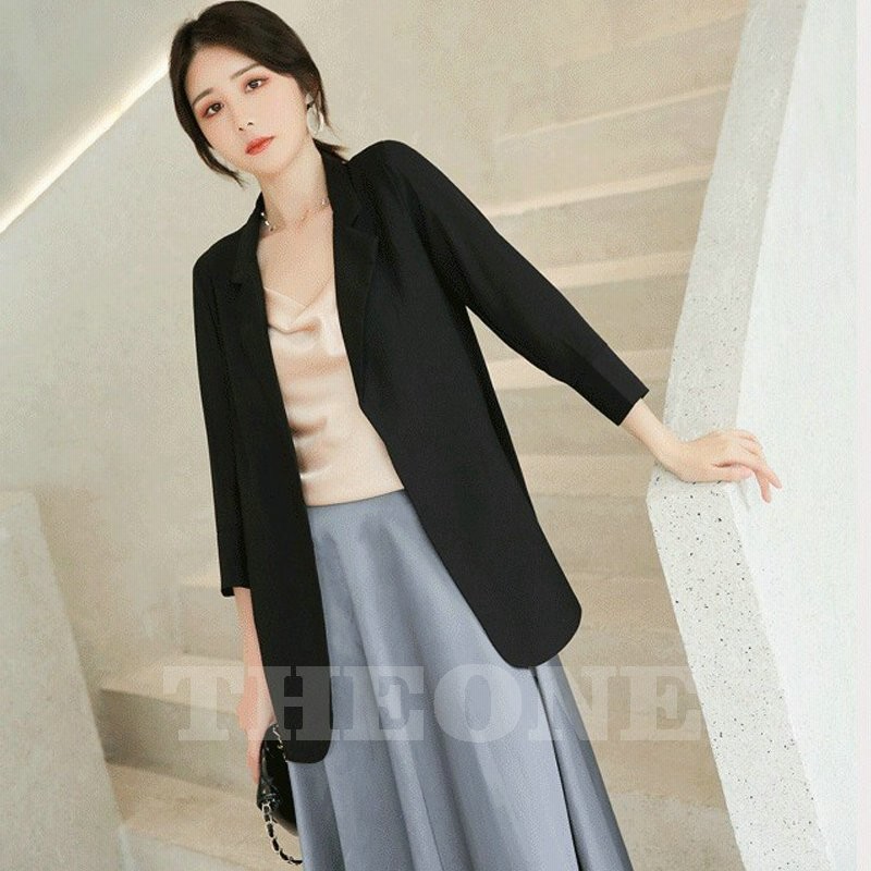 テーラードジャケット レディース 夏 カジュアル 無地 黒 オフィス 通勤 Ol セレモニー 上品 大人 アウター Uvカット シフォン 薄手 コート 通販 Lineポイント最大0 5 Get Lineショッピング