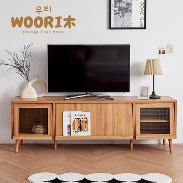 完美主義│Woori木▹復古三門收納電視櫃(180CM) 收納櫃 櫥櫃 矮櫃 書報櫃 置物櫃 雜誌櫃【P0039】
