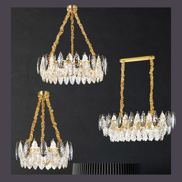 現代風水晶片吊燈01-21811、21812、21813