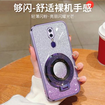 OPPOA9漸變閃粉手機殼高端時尚A9x高級感新款創意磁吸支架透明超薄男女軟殼簡約網紅電鍍防摔全包保護適用于