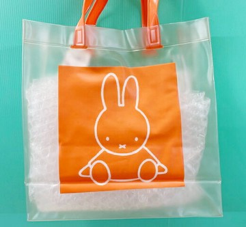 【震撼精品百貨】Miffy 米菲兔/米飛兔 米菲兔防水手提包/收納包-透明橘#59641 震撼日式精品百貨