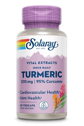 Solaray Turmeric Root Extract One Daily 600 mg - 60 VegCaps