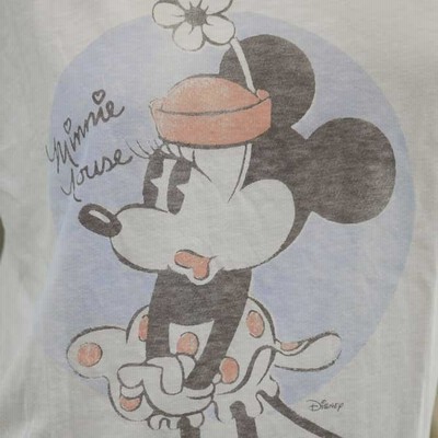 ジャンクフード Tシャツ レディース ロンT 半袖 ミッキーマウス ミニー ディズニー Disney 白 ホワイト JUNKFOOD1041 JUNKFOOD ジャンクフード Tシャツ レディース ロンT 半袖