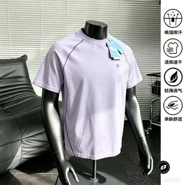 冰絲t恤男女短袖夏季戶外跑步運動騎行服透氣涼感羽毛球上衣男士運動透氣上衣 男士排汗薄款短袖 男士訓練運動短袖