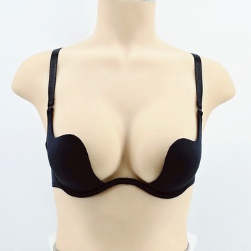 Chasney Beauty舒適無痕貝殼杯功能型內衣 前深V後露背時裝內衣S-XL黑