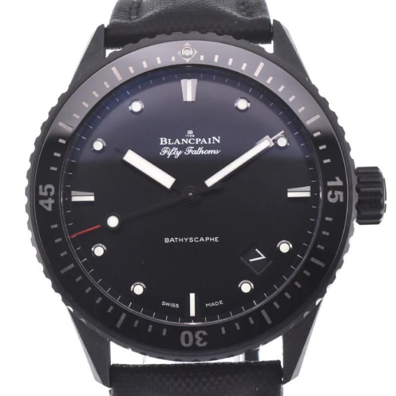 ブランパン Blancpain 5000-0130-B52A フィフティ ファゾムス バチスカーフ 自動巻き メンズ 極美品 箱・保証書付き M# 124009 | LINEブランドカタログ