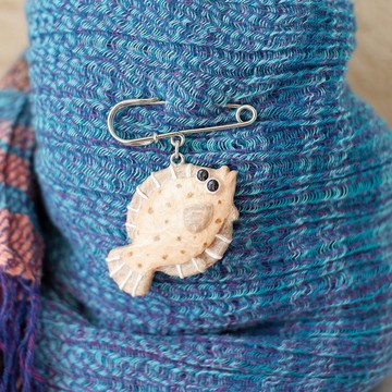 和紙飾品 胸針 比目魚 擬砂擬態版 海洋魚類