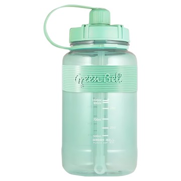 Green Bell 綠貝 彈跳吸管太空壺 附背帶  綠色  1.5L  1個