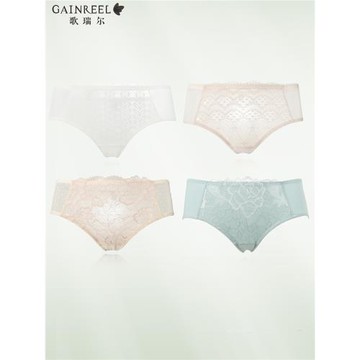 【會員專享】歌瑞爾法式蕾絲內褲女裸感舒適柔軟親膚透氣中腰底褲