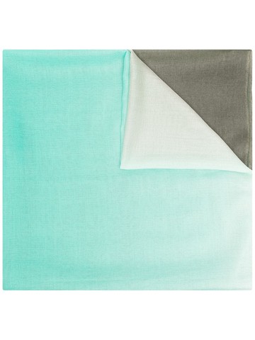 Hermès - pre-owned ombre scarf - women - Silk/Cashmere - One Size - Green