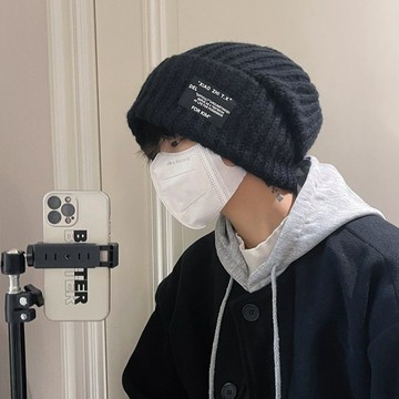 男女情侶款時尚針織毛線帽子冬季加厚保暖日系韓版學生顯臉小可愛