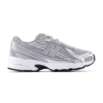 New Balance 童鞋 小童 銀灰色 透氣 彈力繩 運動 休閒鞋 PZ740SG