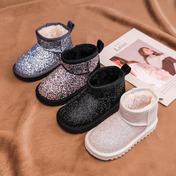 新款兒童冬天棉鞋保暖加絨寶寶雪地靴軟底嬰兒學步鞋女童棉靴加厚