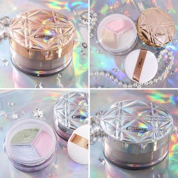 稱心如意燈泡肌明亮三宮格散粉定妝粉持久遮瑕定妝粉質細膩防水