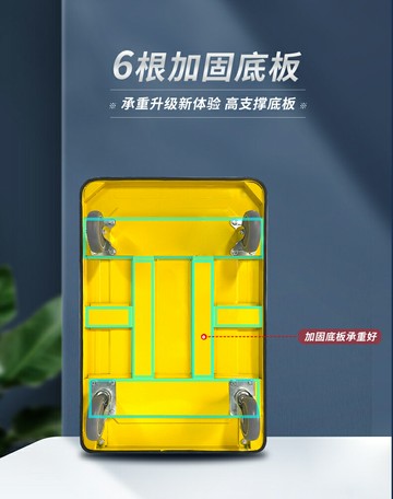 鋼板車平板車搬運車辦公家用折疊便攜四輪推車折疊小推車拉貨輕便