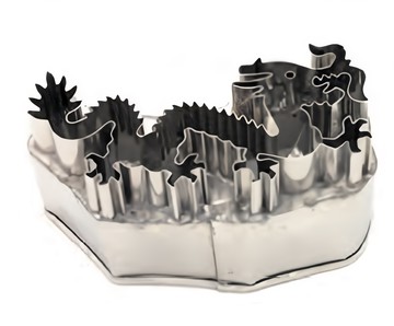 龍造型菜模 NO.48 不鏽鋼餅乾模具 適用於烘焙、飯糰製作 輕鬆打造精緻龍形點心  大(11.8 x 5.7 x 6.5)  1個